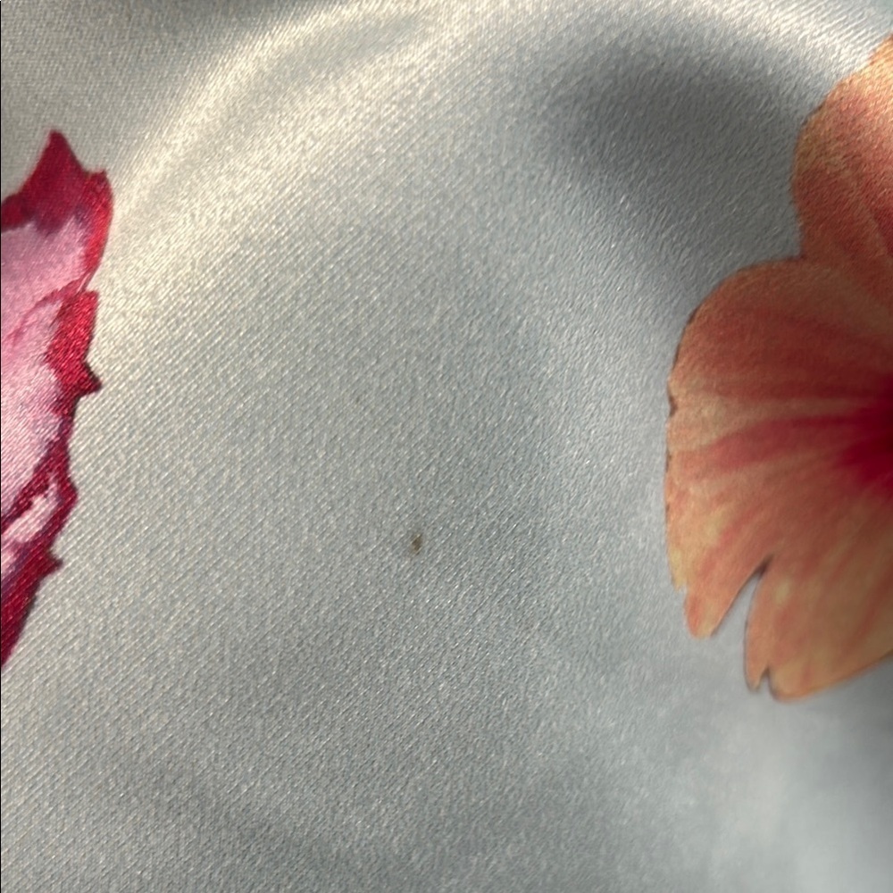 True Violet Sateen Garden floral powder blue Ruffled One Shoulder Sundress 10 - Picture 6 of 12